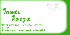 tunde pocza business card